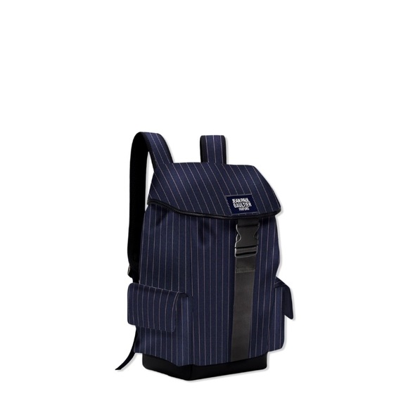 New Jean Paul Navy Striped Backpack - Picture 1 of 5